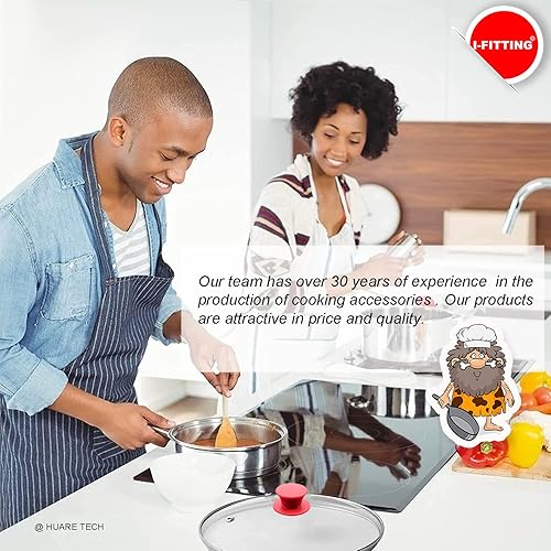 Miniatura 9 de Pomo universal de repuesto para tapas de cacerola, de silicona resistente al calor, sin BPA, apto para lavavajillas, se adapta a sartenes y