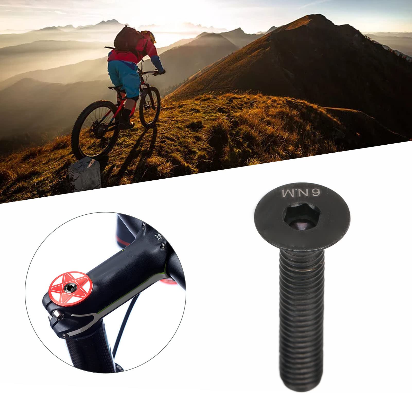 1-1/8 VTT Vélo Tige Casque Top Cap Couverture Route Vélo Vélo 28.6mm