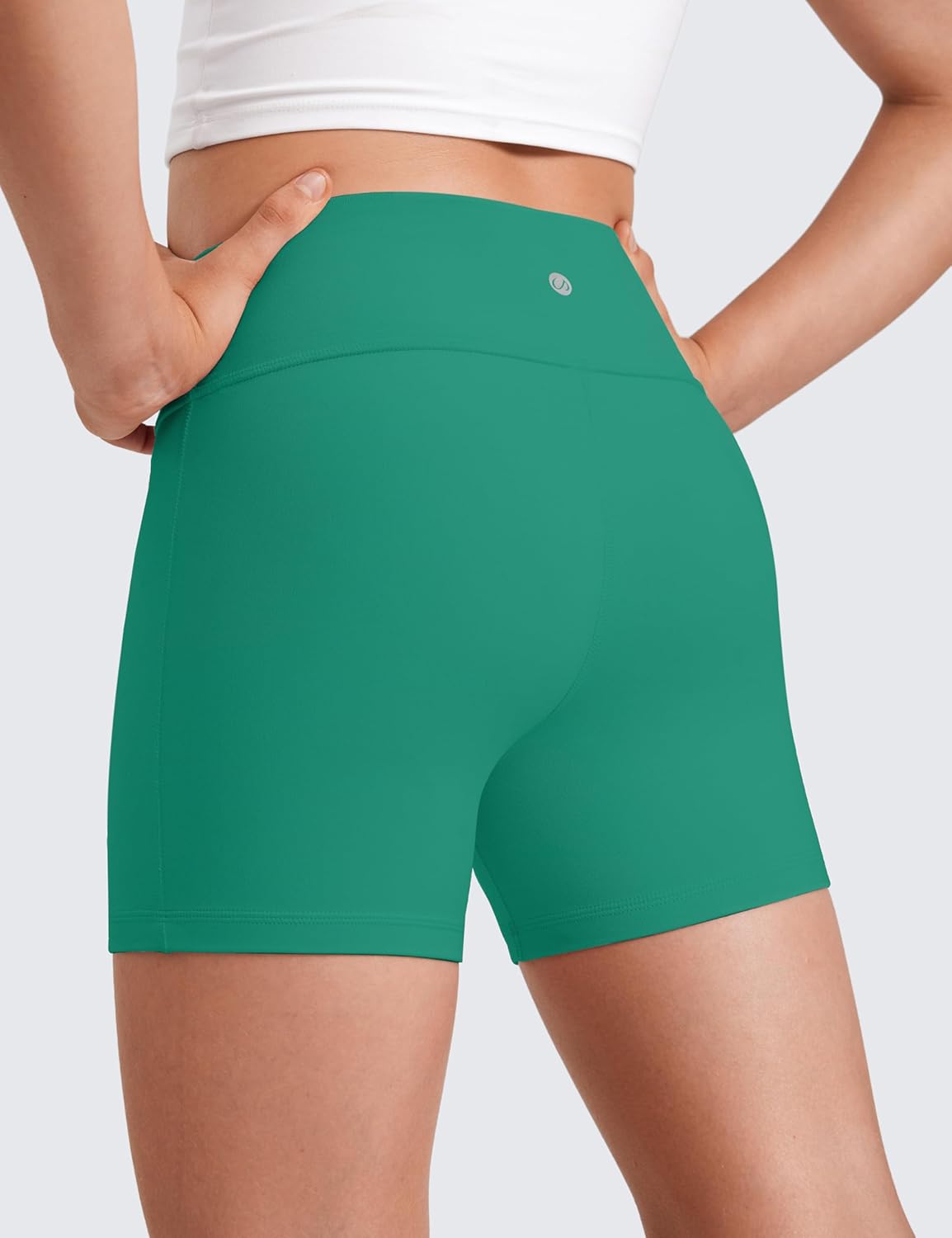 CRZ YOGA Girls Butterluxe Athletic Biker Shorts - Kids Teen High Waist Lounge Active Dance Yoga Running Buttery Soft