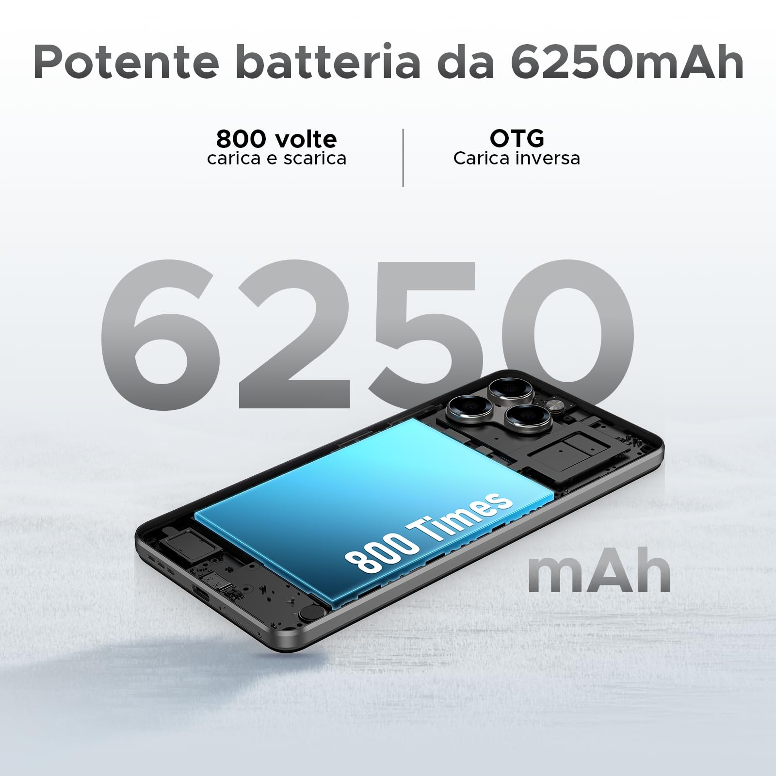 DOOGEE Note 58 Pro Smartphone Android 16, 32GB+256GB/TF 2TB Cellulari, 6250mAh Telefono Cellulare, 6.75" 90Hz Octa-Core Telefoni, 16MP+8MP/Fingerprint/Face ID/4G Dual SIM/Widevine L1/OTG/Tipo-C/NFC
