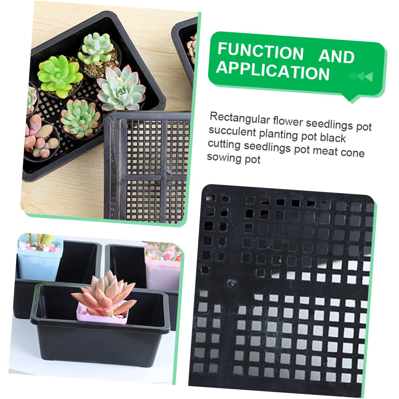 TOYANDONA 2 Ensembles Plateau De Germination De Plantes Rectangulaire Lot de Pots De Semis pour Plantes Et Légumes Tray De Culture Pratique pour Jardin Et Balcon 10 Pièces * 2