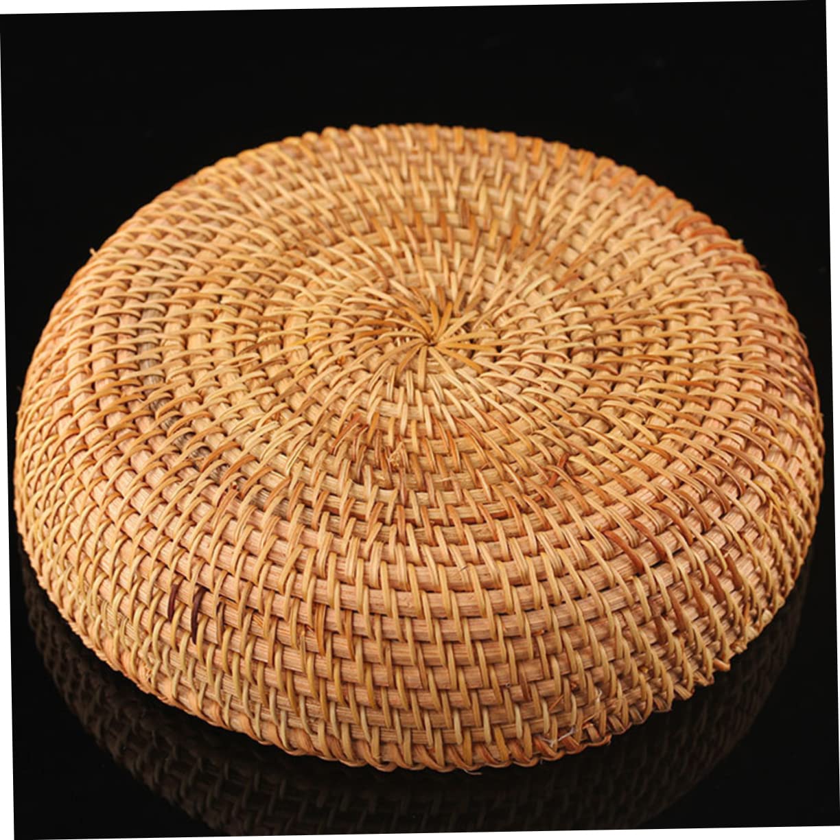 Cabilock 3piezas Cesta De Ratan Tejida Redonda Para Almacenamiento De Alimentos Organizador De Frutas y Aperitivos Decoración Natural Para Hogar y Picnic