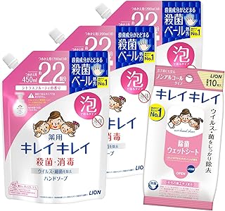 【医薬部外品】キレイキレイ 薬用 泡ハンドソープ シトラスフルーティの香り 詰替え用 450ミリリットル (x 3)