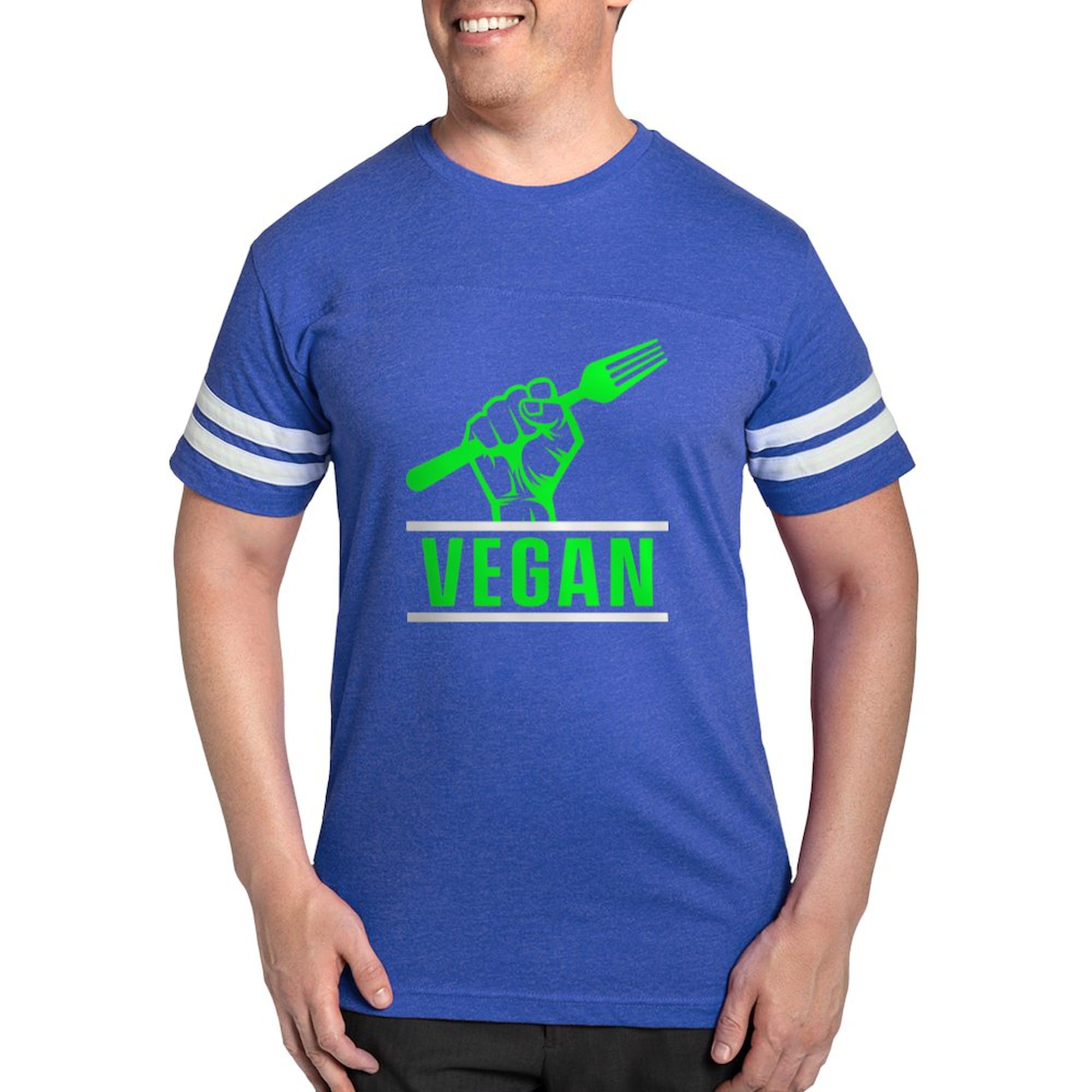 CafePress Vegetarian Vegan Veganism Animal Rights Ve T Shirt Men's Football T-Shirt Royal Blue