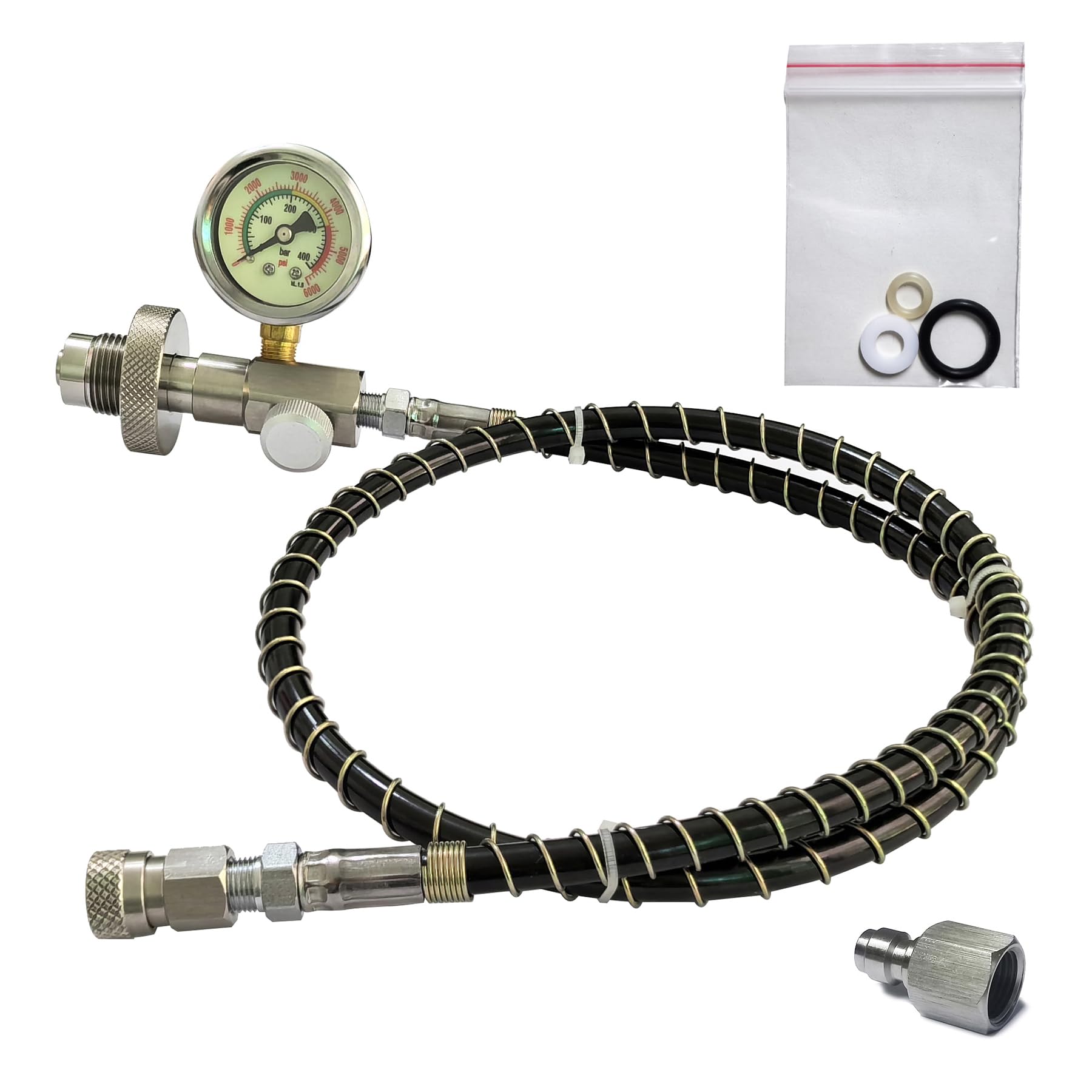 DRYHTEN Depósito de cilindro de aire comprimido G5/8 (5/8BSPP) DIN adaptador de válvula HPA