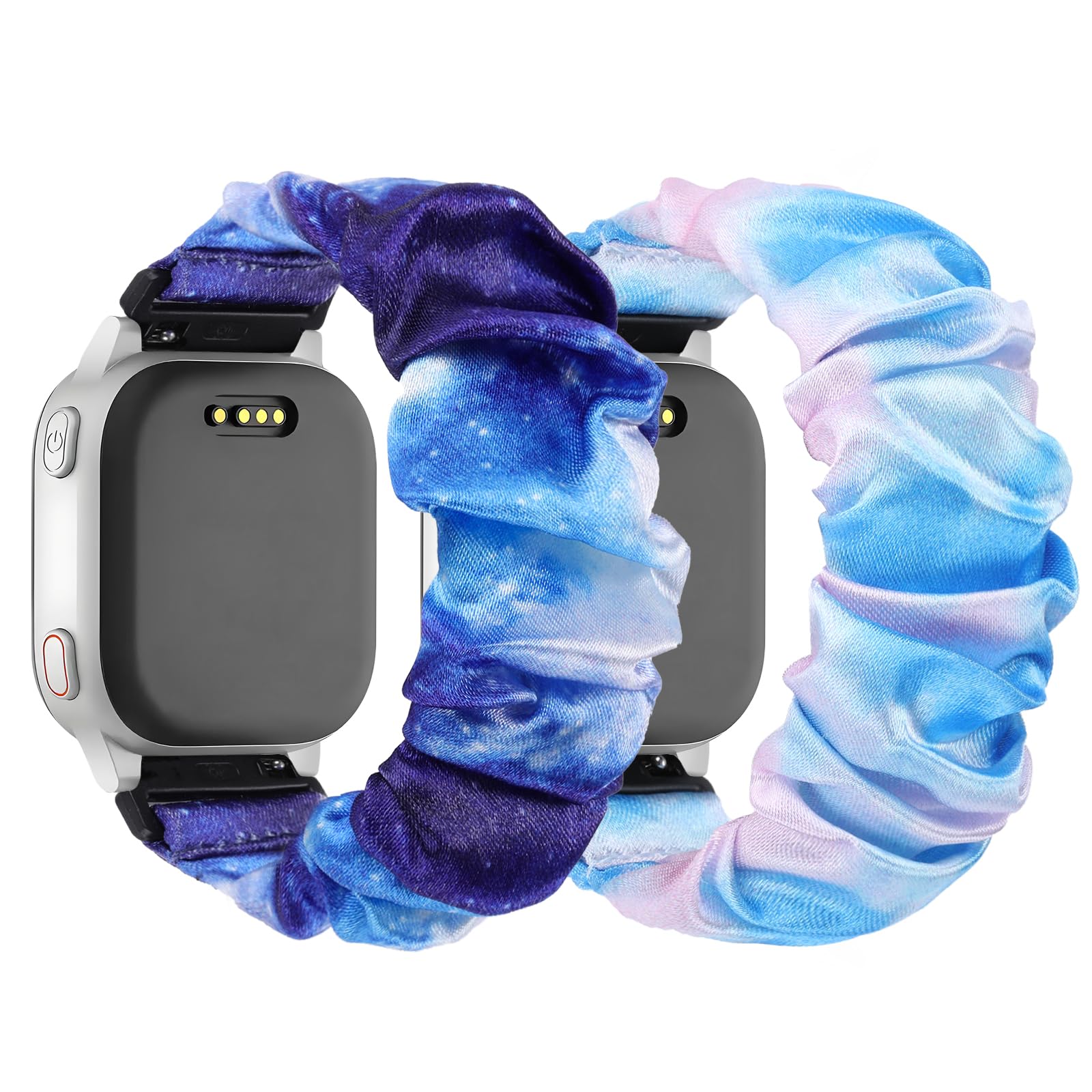 sylacor Scrunchie Bands Compatible with Amigo Jr Watch, Cute Stretchy Solo Loop Watch Strap Replacement, Easy to Put on and Take off