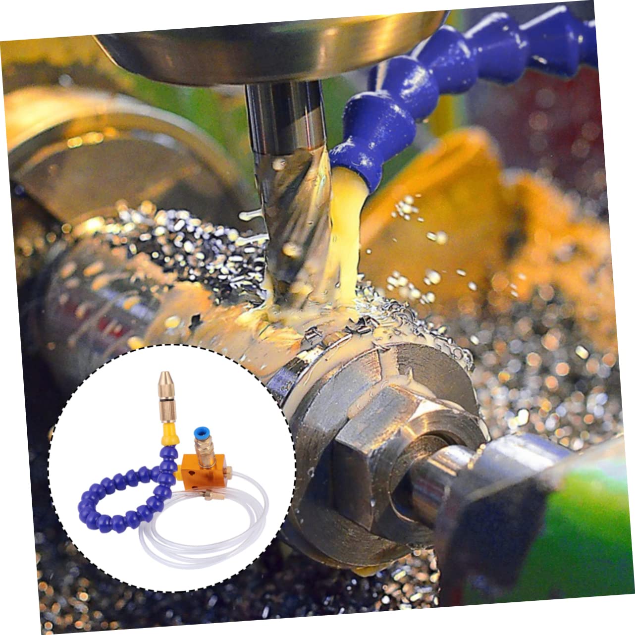 Housoutil Lot De 2 Buses De Lubrification Pour Système De Pulvérisation De Liquide De Refroidissement Par Brumisation Tuyau D'air De 8 Mm Pour La Lubrification Des Fraiseuses
