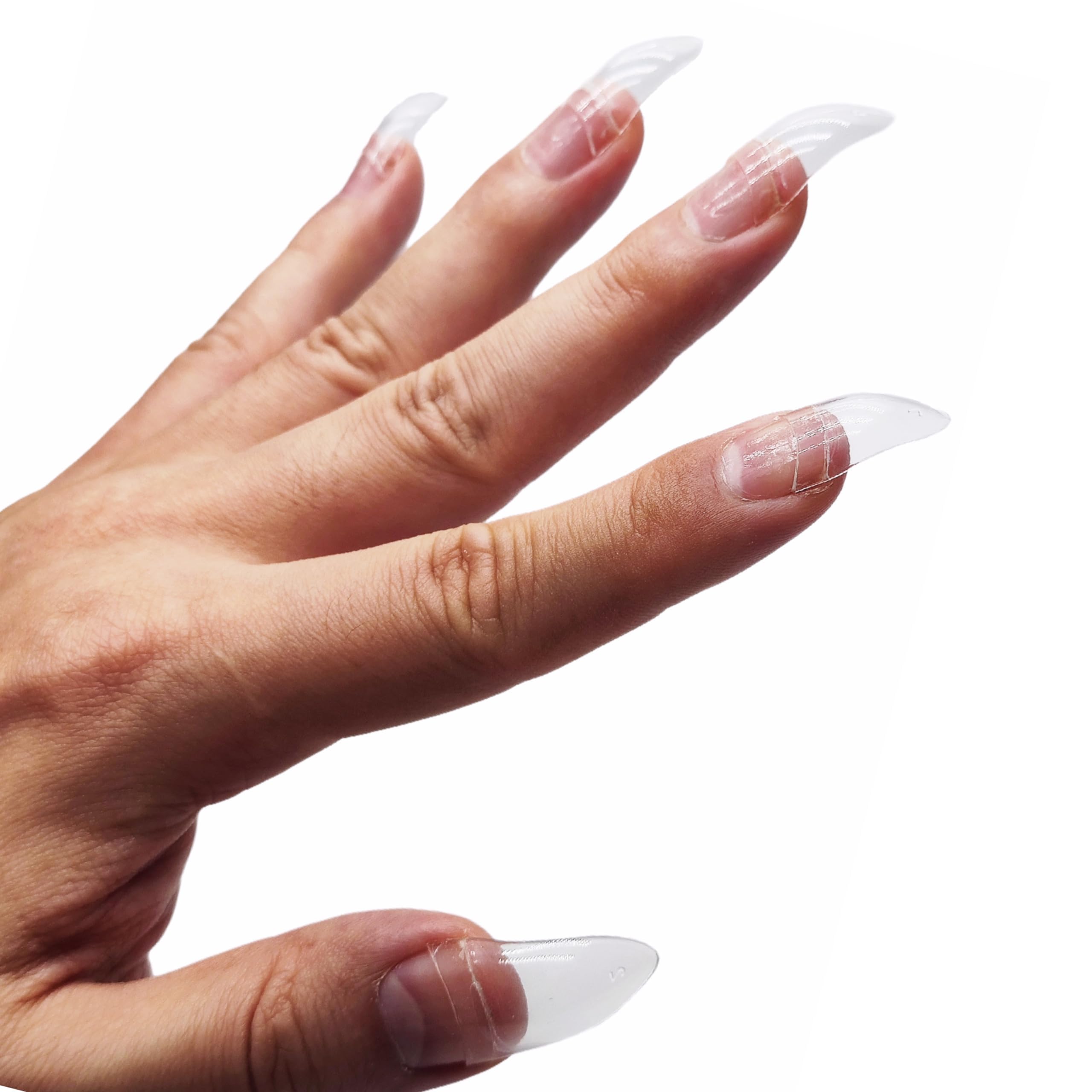 Amazon.com: NOVO OVO Halloween Nail Tips Curved Stiletto, Clear