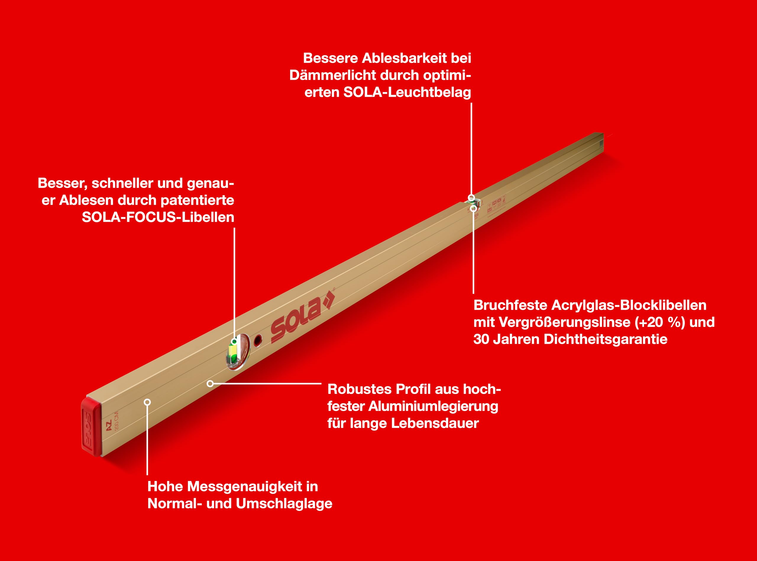 Sola AZ poziomica aluminiowa 200 cm