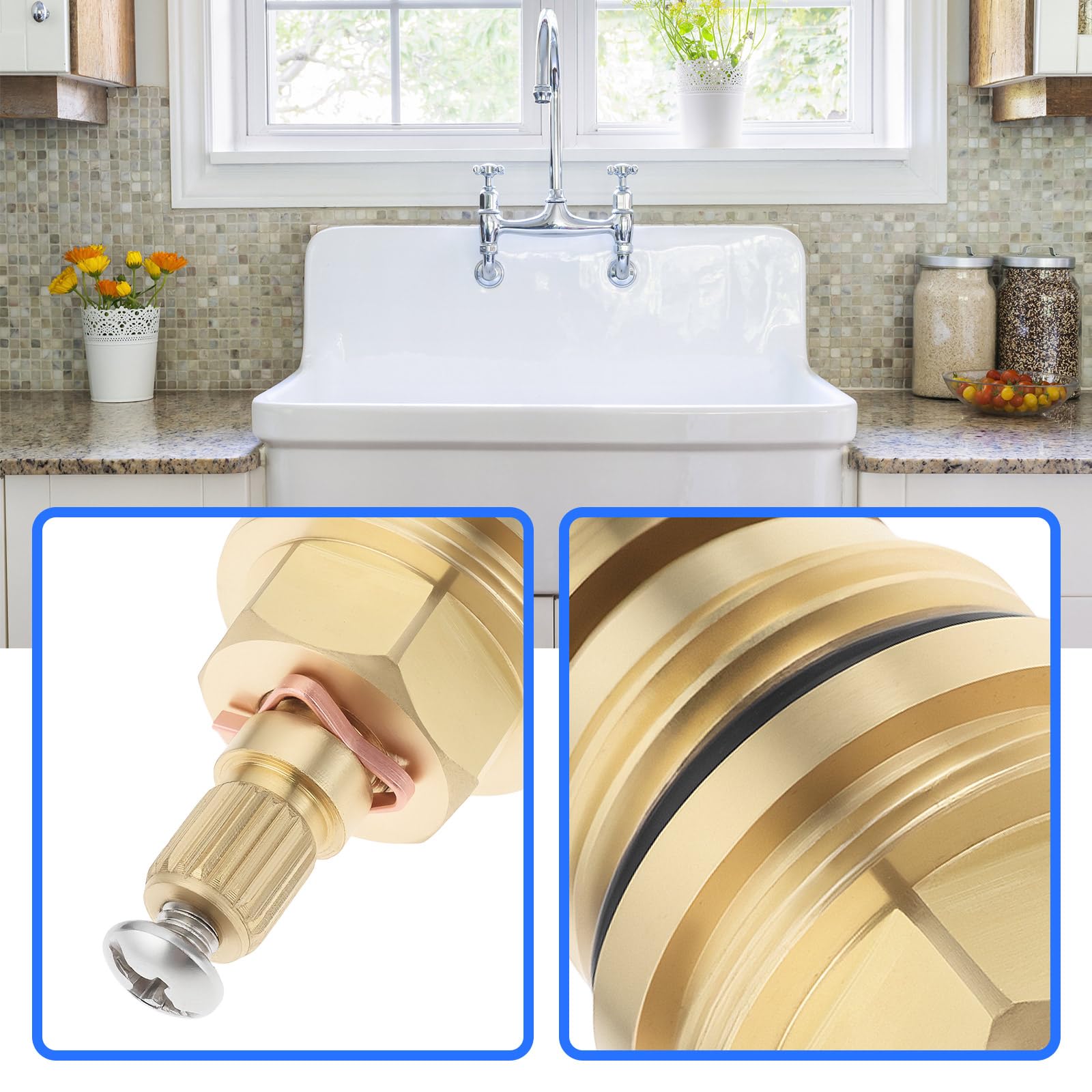 EMSea 1/2" Tap Cartridge Valve for Basin VS5412-BZ24 Brass Replacement Valve Core Compatible with Bristan Club - Image 3
