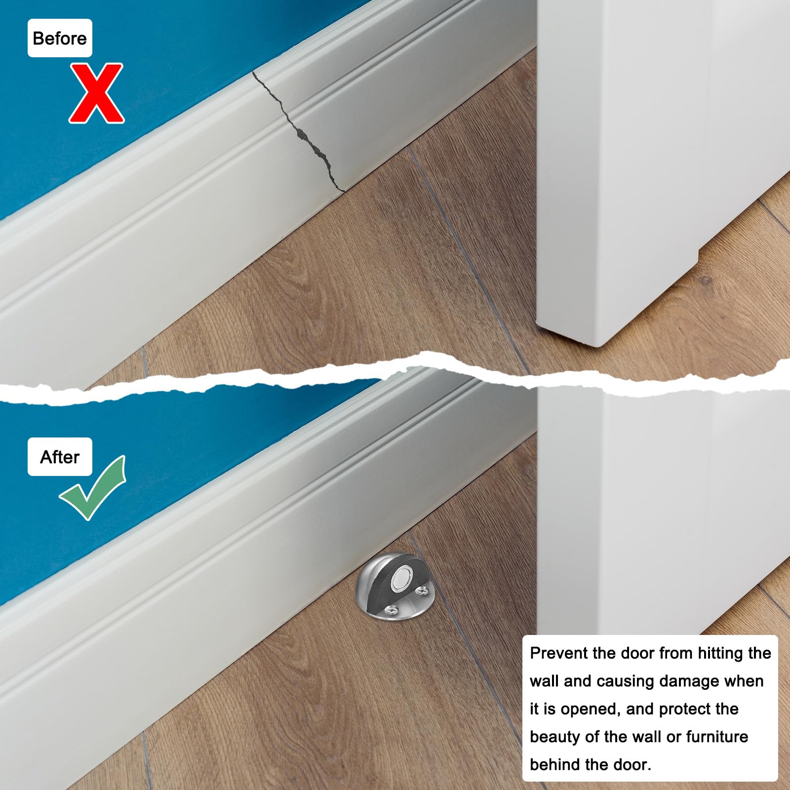 M METERXITY 2-Pack Floor Mounted Door Stops - Image 4