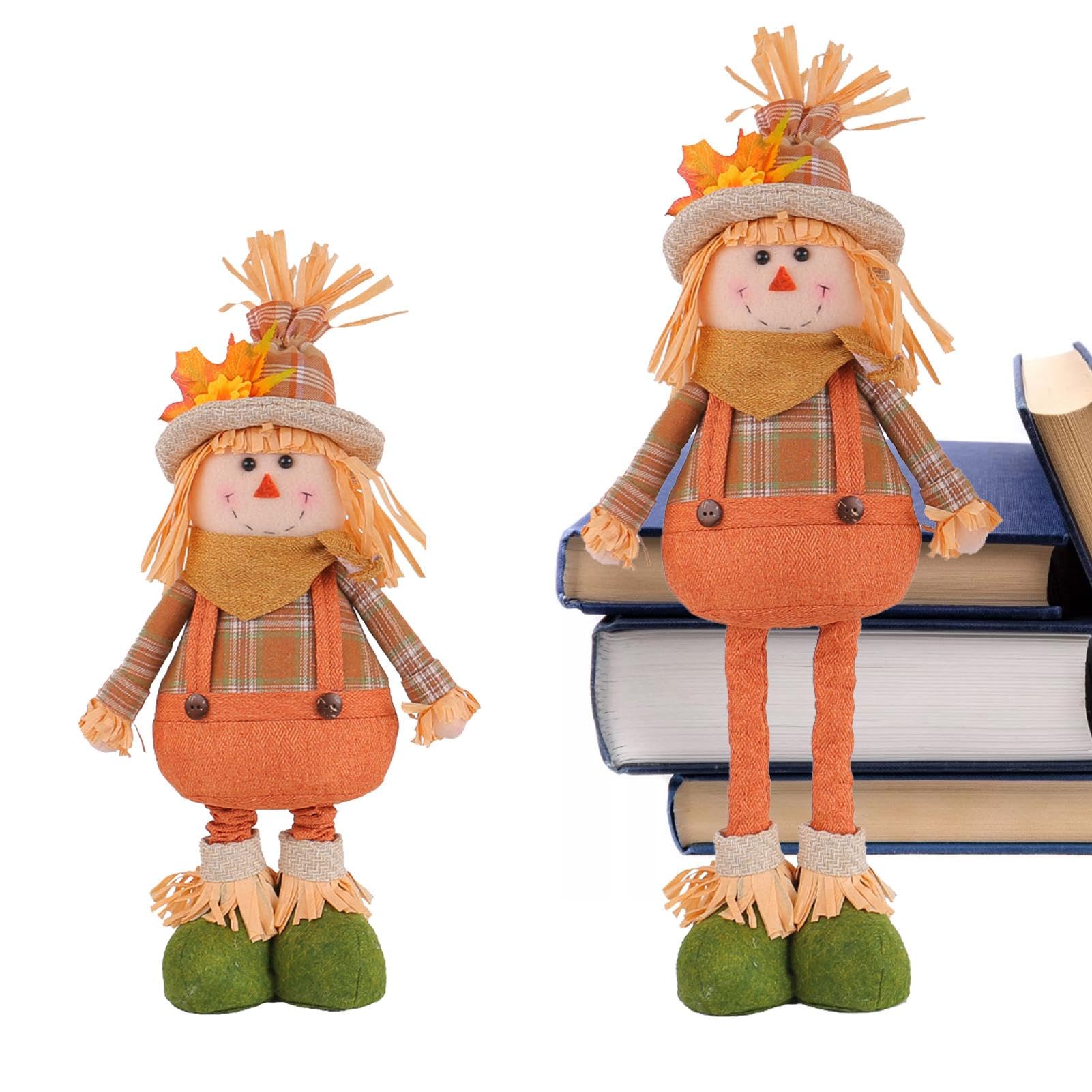 Wpsagek Verstellbare Vogelscheuche Puppe Mit Strohhut - Dekorative Herbstfigur Für Wohnzimmer & Mehr