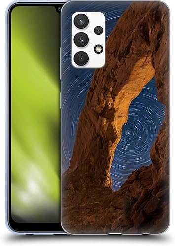 Head Case Designs Funda de gel suave con licencia oficial de Royce Bair Star Trails Nightscapes compatible con Samsung Galaxy A32 (2021)