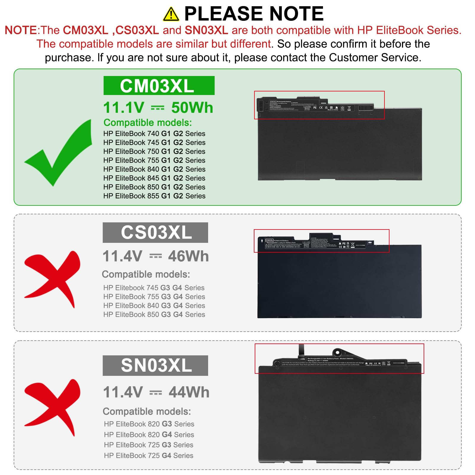 Amazon.com: Futurebatt CM03XL Battery fit HP EliteBook 740 745 750