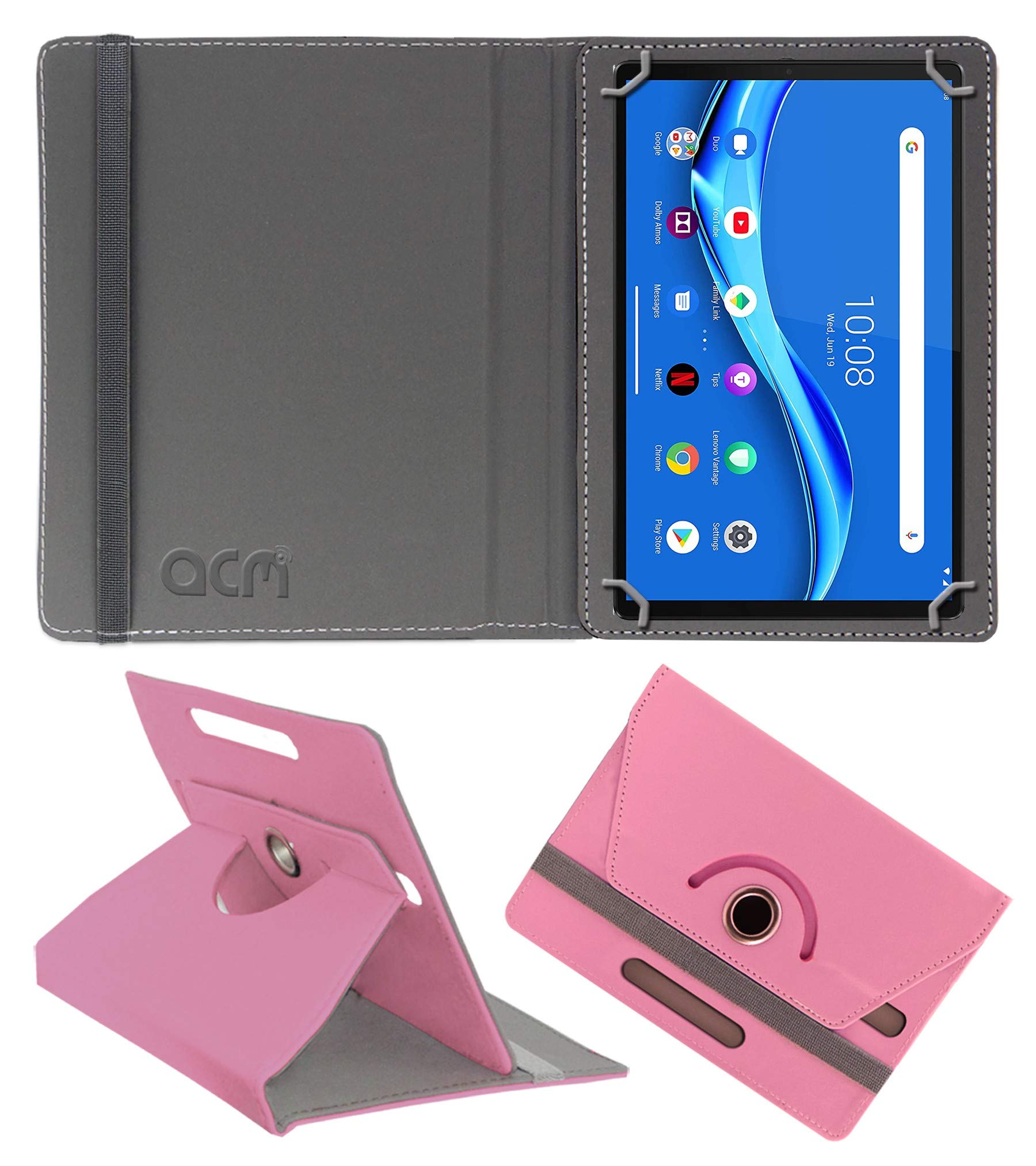 Acm Rotating Leather Flip Case Compatible with Lenovo Smart Tab M10 Fhd Plus 2Nd Gen Tb-X606 Tablet Cover Stand Light Pink (B08HRWTQG1) Amazon Price History, Amazon Price Tracker