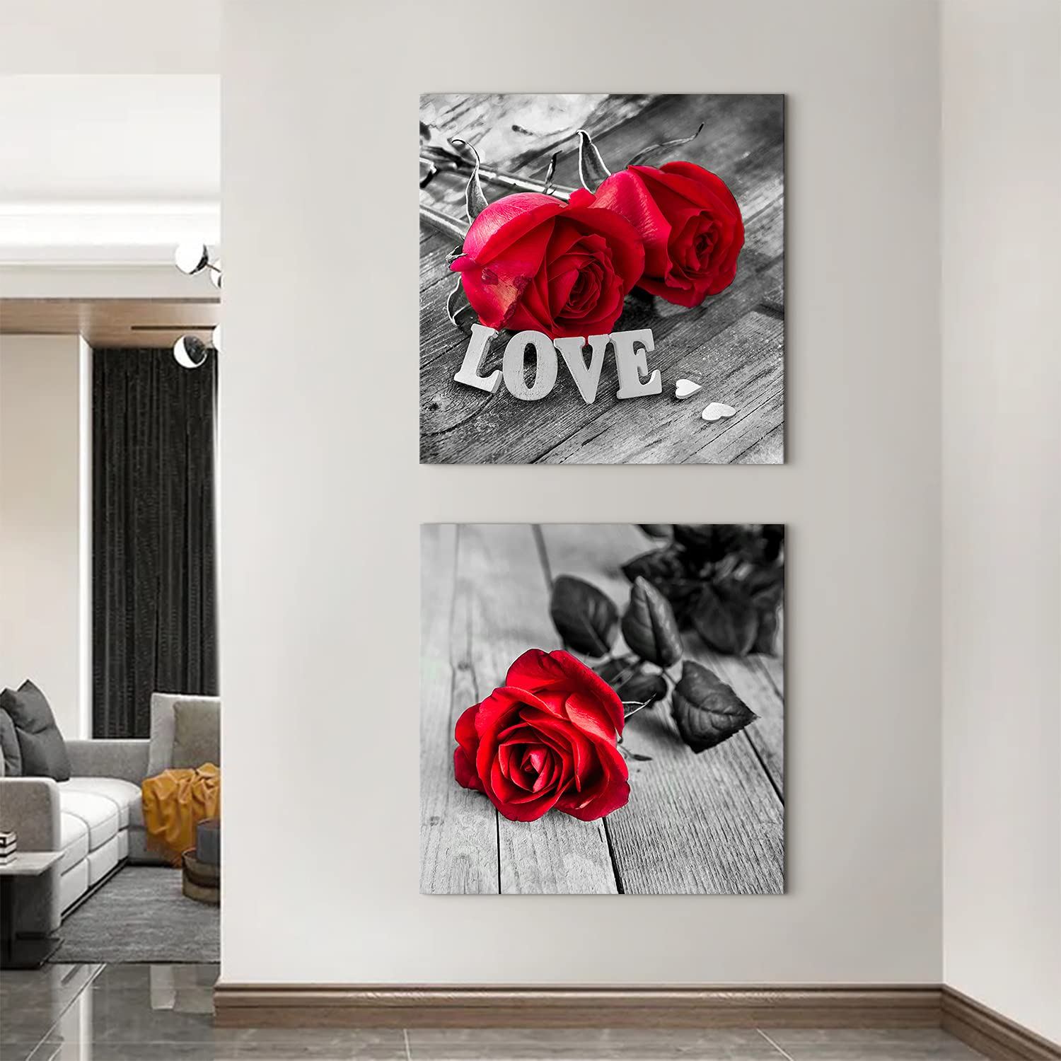 Imágenes Rojas Para Decoración De Pared, Diseño De Rosas Y Flores, Arte De  Pared Para Habitación, image size:1500x1500