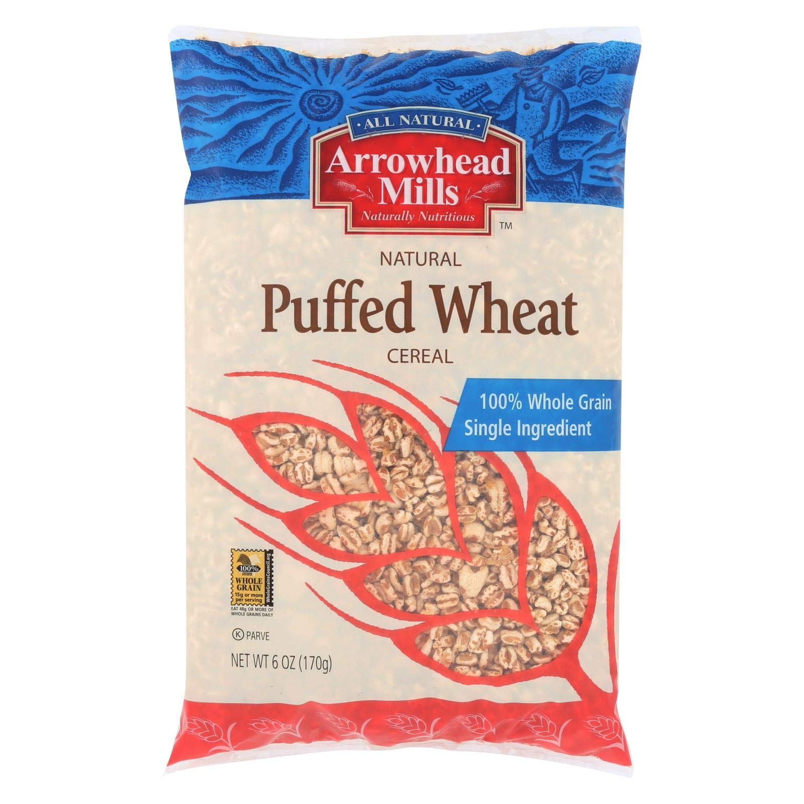 Arrowhead Mills - Puffed Wheat Cereal - Case of 12-6 Oz