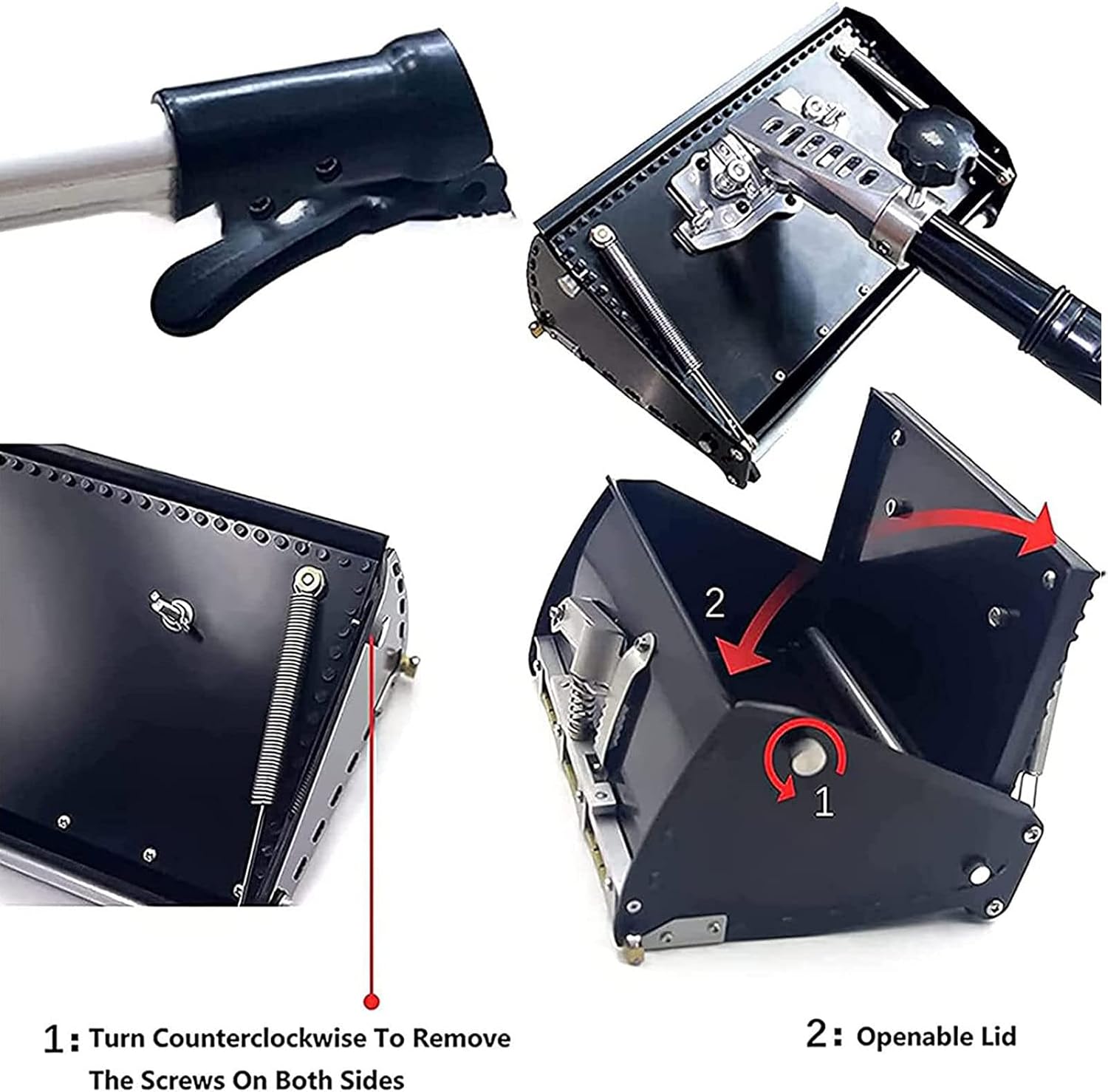 8/10/12" Drywall Flat Box Rendering Machine, Drywall Mud Compound Drywall Putty Drywall Knife Tools Mud Drywall Skimming Blade, Drywall Flat Box with 41''- 65'' Adjustable Handle,10in