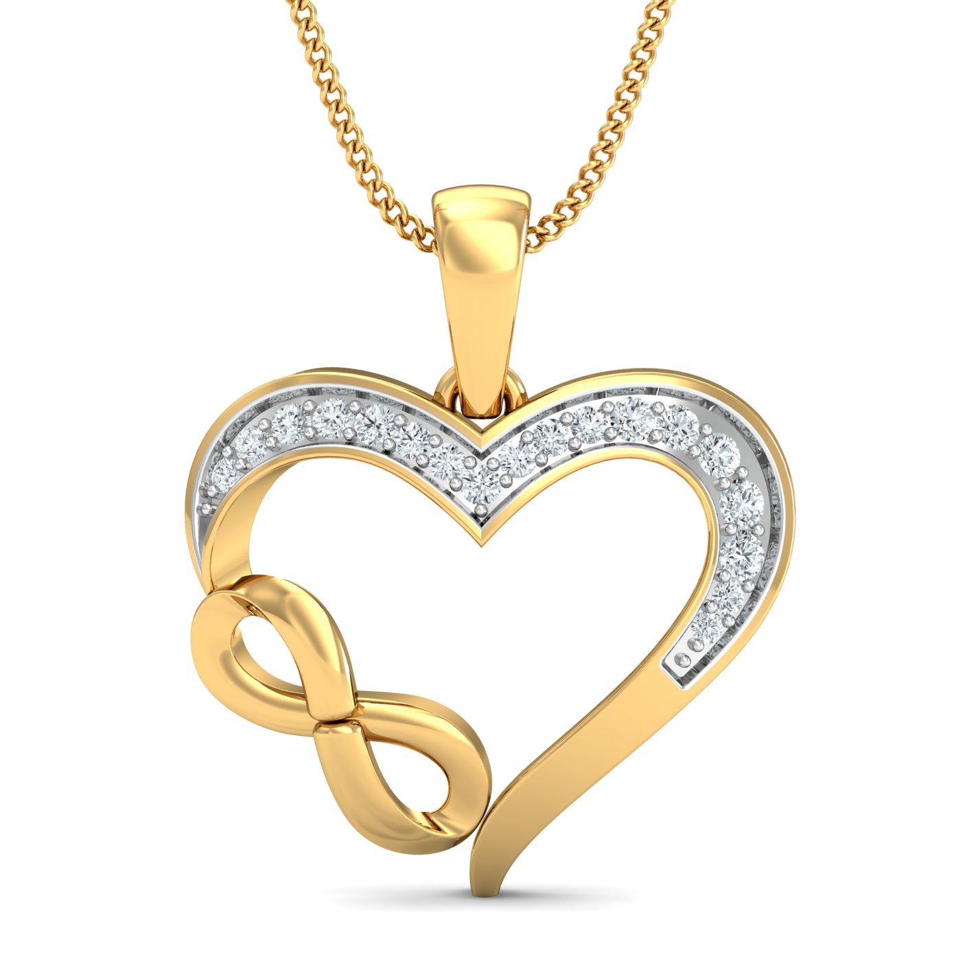 18KT Yellow Gold Heartthrob Pendant for Women-image-8
