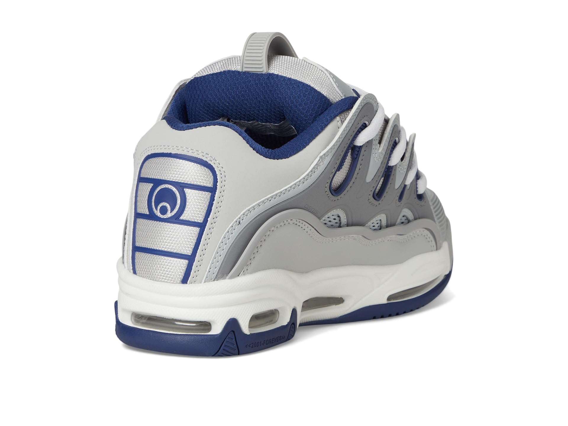 Osiris Scarpe da skate da uomo D3 2001, Grigio/Navy/Bianco, 9