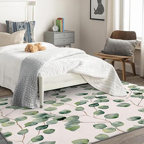 Miniatura 8 de Alfombra de amapolas de 6 x 9 pies, alfombra de área floral roja para dormitorio, sala de estar, alfombra grande con estampado de amapolas, alfombra