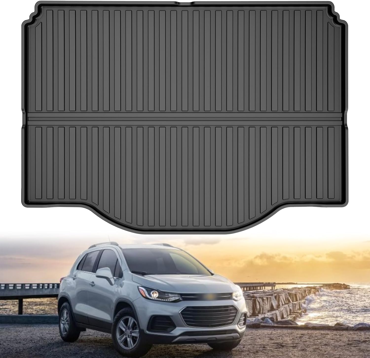 2014-2023 Trax Cargo Liner for Buick Encore 2013-2022 - Custom Fit Trunk Mat for 2014-2023 Chevy Trax / 2013-2022 Buick Encore Cargo Mat - All Weather Cargo Tray TPE Rubber Floor Mat