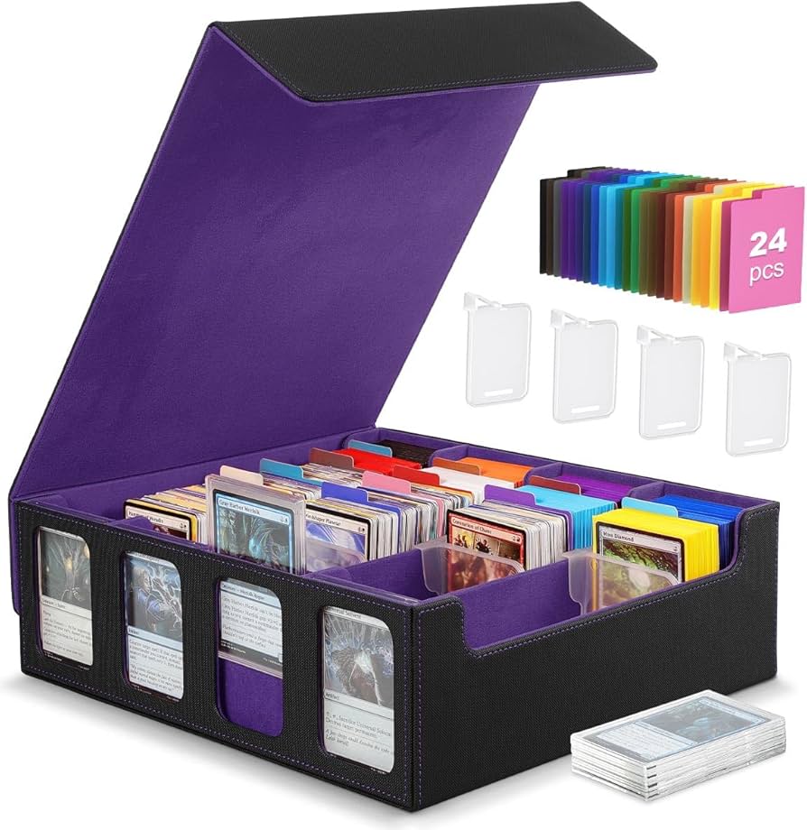 Amazon.com: MoKo Trading Card Storage Box, 3000+ Deck Box with 24