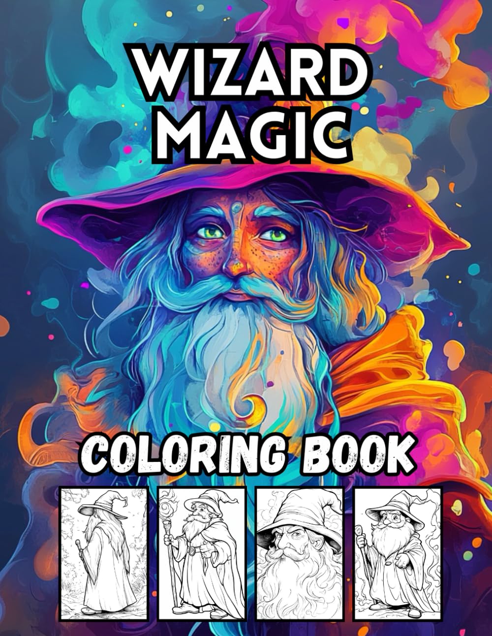 Wizard Magic: 40 Big and Spellbinding Wizard Designs for Kids