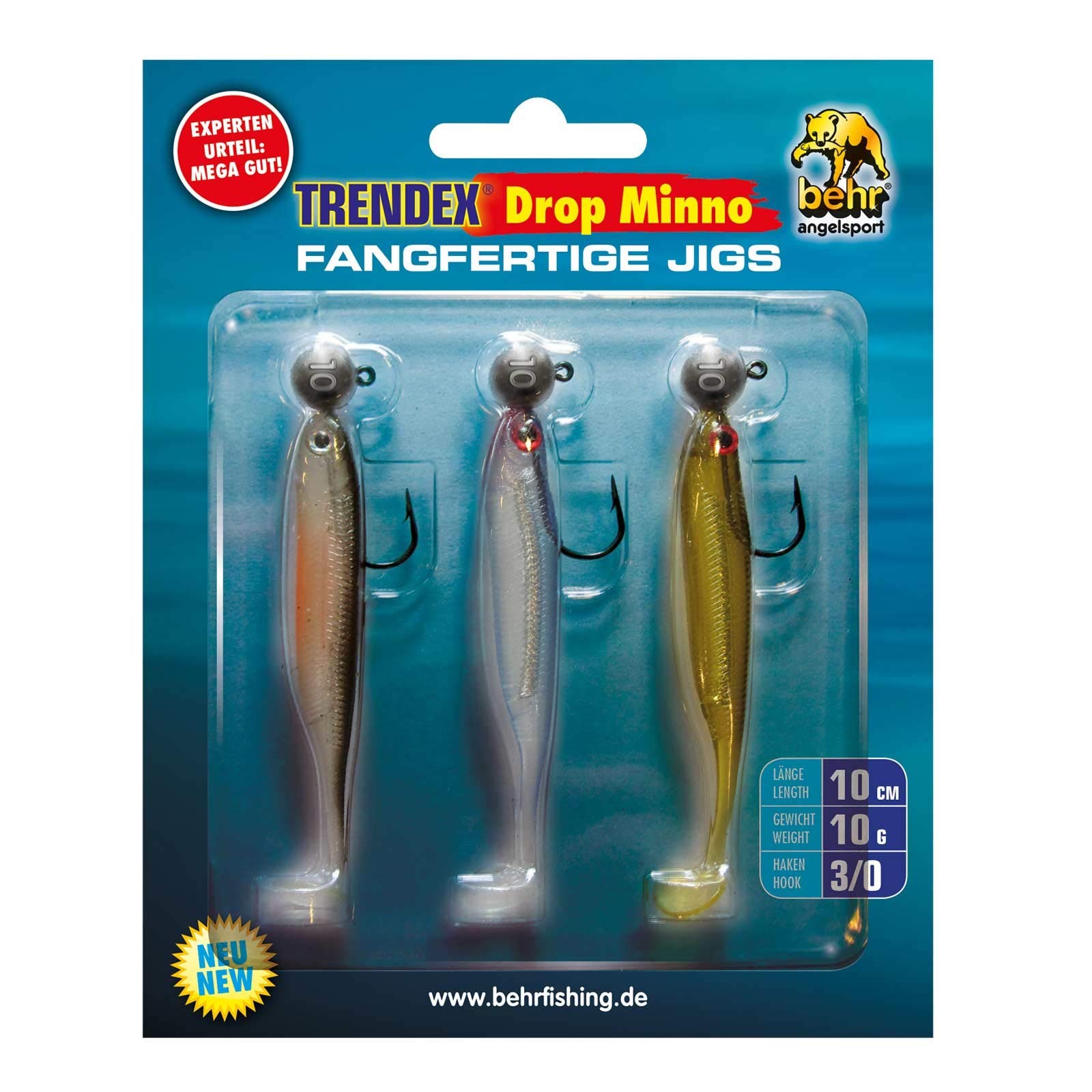 Behr Drop Minno Köder Set – 8 Cm Gummifische, Mehrfarbig, Perfekt Für Hecht, Zander & Barsch