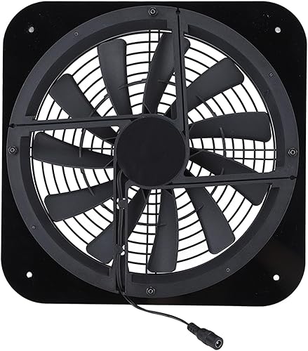 Miniatura 8 de Fdit Ventilador de escape solar de ático potente que enfría silenciosamente, ventilador de escape alimentado por panel solar de 13.5 pulgadas,