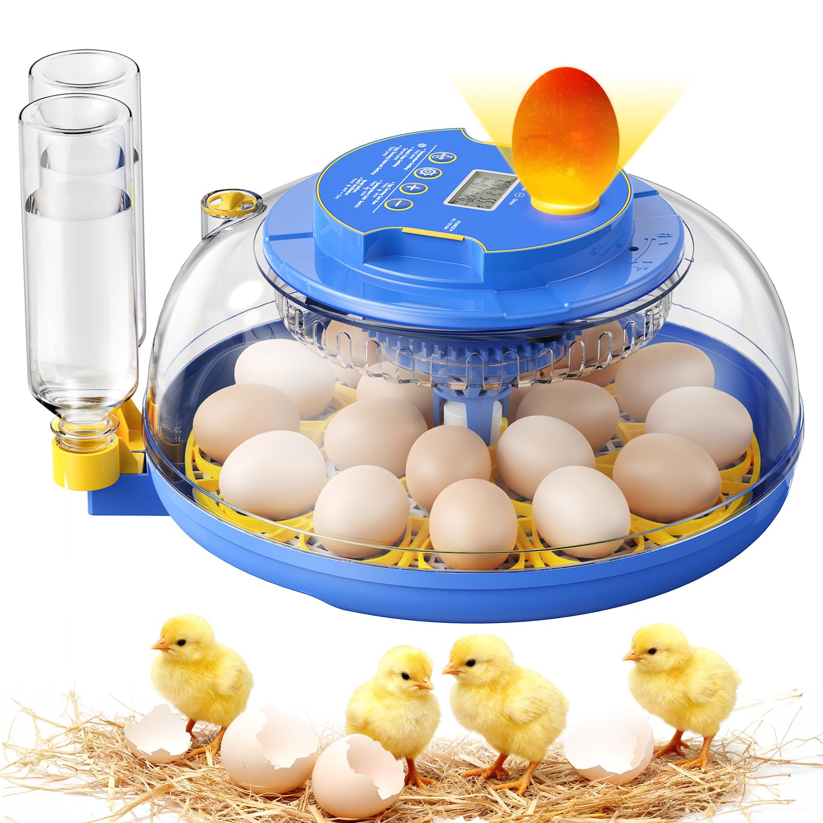 Photo 1 of (unfunctional)c18 Egg Incubators for Hatching Eggs, 360° View with Automatic Egg Turning & Humidity Control, Built-in Egg Candler for Hatching Chicken, Duck, Goose, Quail, Ideal for Home, Classroom, Laboratory, Farm