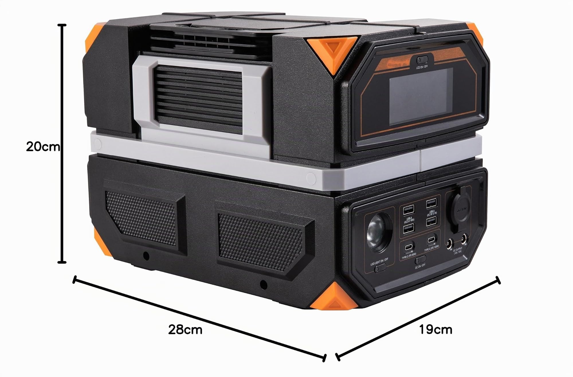 Technaxx 600W Powerstation avec 2X Prise 230V, 6X USB, 2X DC 12V, 1x Prise Allume-Cigare DC, capacité 504Wh, Les Voyages et Le Camping - Onde sinusoïdale Pure, Centrale électrique Portable TX-202