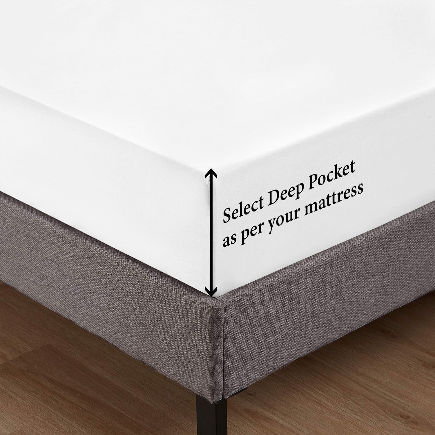 Twin Size Sleeper Sofa Bed Sheet Set (36" x 72" x 6") 100% Egyptian Cotton (White Solid) 500 Thread Count!!