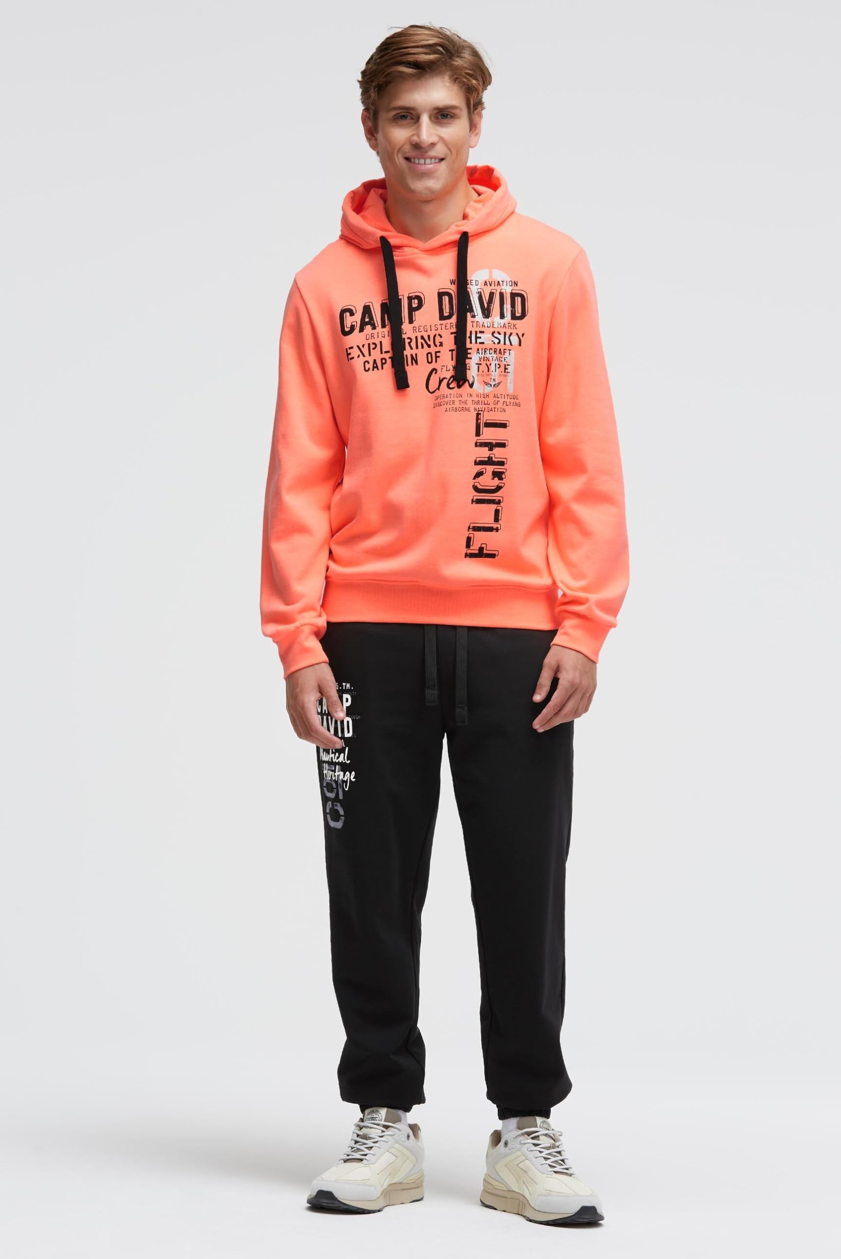 Camp David Herren Hoodie mit Logo Artwork