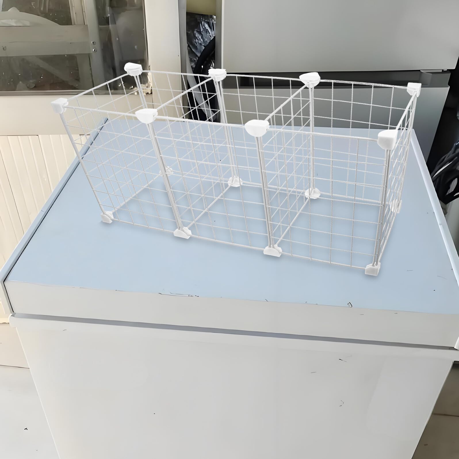 Healeved Gefrierschrank Weiß Trennwand Organizer aus Eisen und Kunststoff