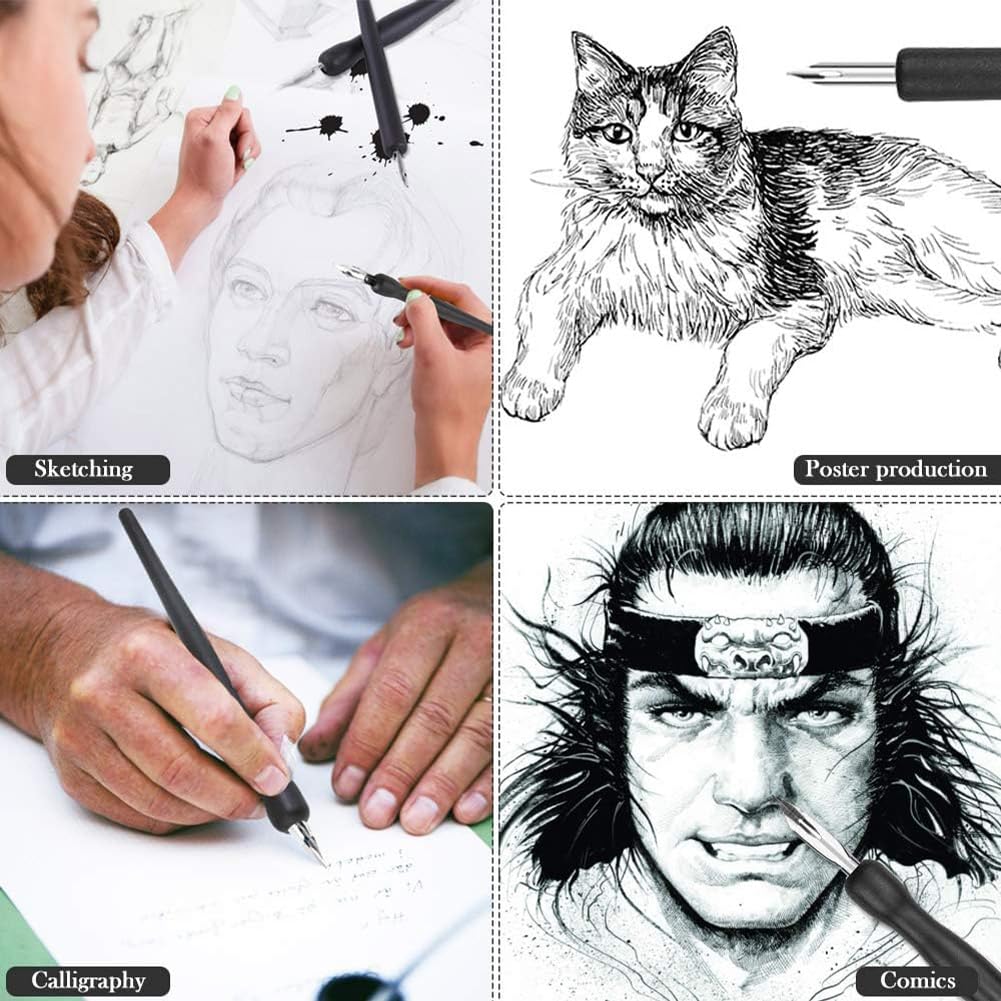 Set Pennini per Calligrafia Manga - Penne a Immersione per Disegno Artistico
