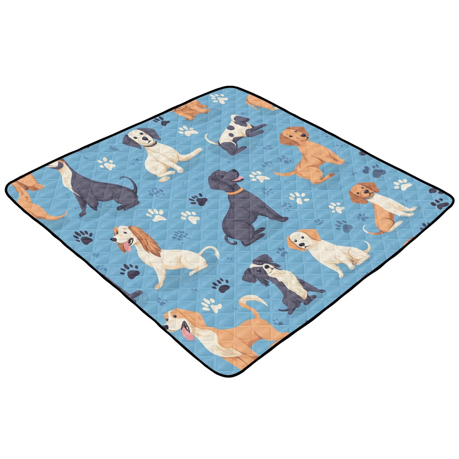 Kigai Cute Dogs Baby Play Mat for Floor and Playpen 50x50 inch Non-Slip Baby Activity Playmat Waterproof Foldable Crawling Mat for Infants Toddlers