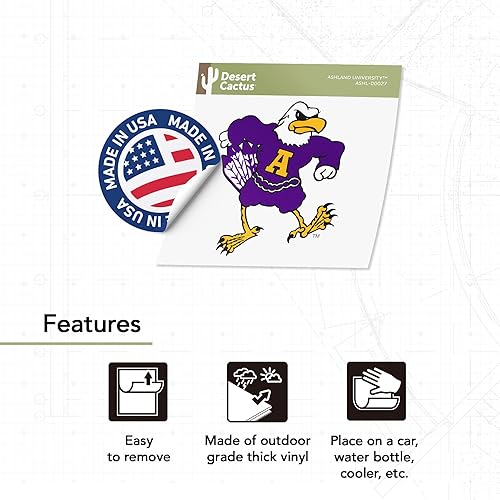 Miniatura 4 de Ashland University Eagles - Calcomanía de vinilo para botella de agua para computadora portátil, calcomanía para álbum de recortes (IND 00027)