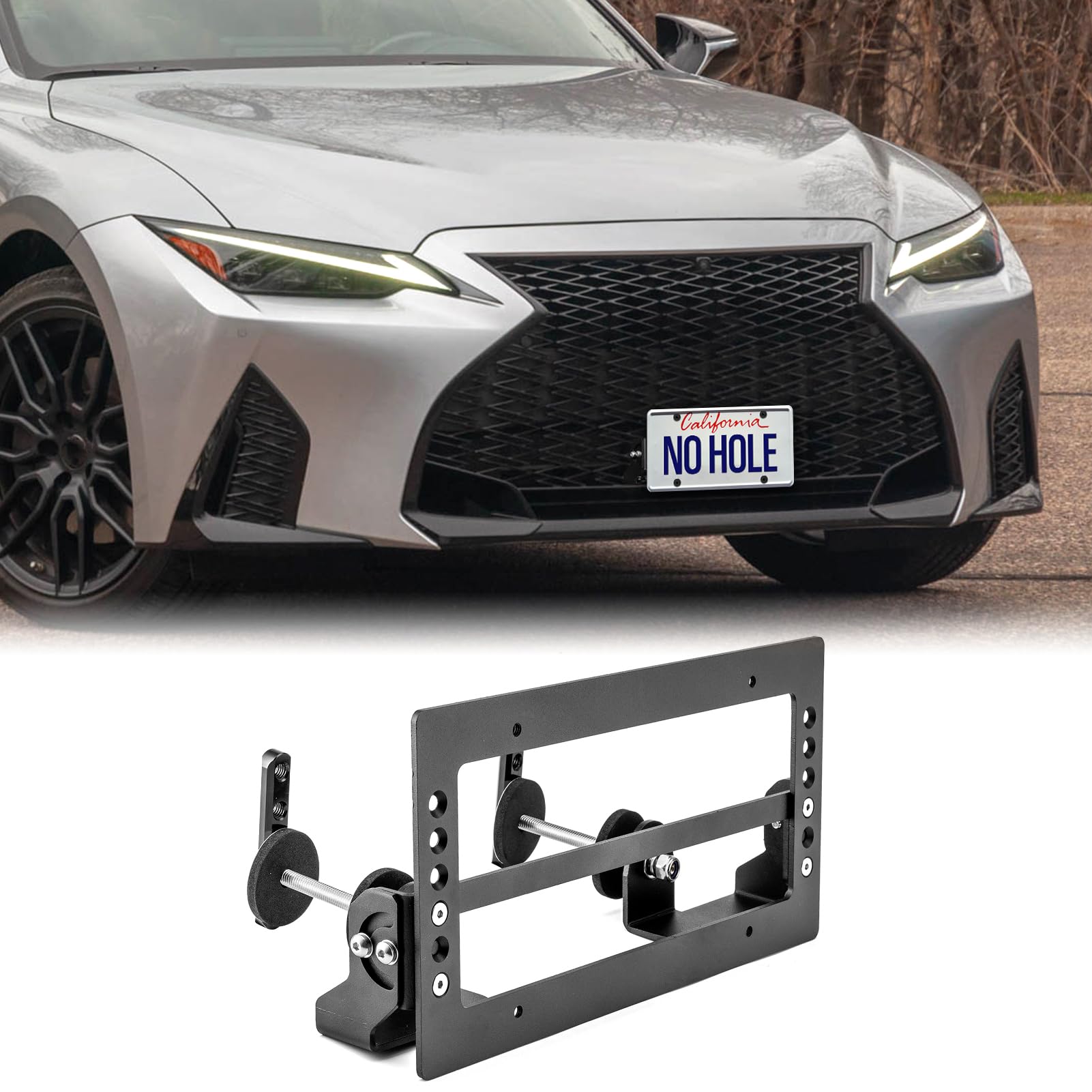 15 Front License Plate Tag Holder Mounting Adapter Bumper Kit Bracket For Lexus (All Models) Quantity Discount (9.45$ To 5.60$)(each With 6 Screws 2 Built In Nuts) – Premium Car Set Accessories (15 - Foto 12