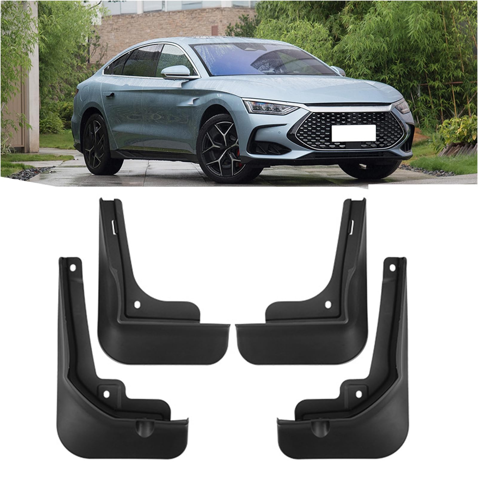 NYSLDSCO 4Pcs Premium Mud Flaps for BYD Han DM-i 2022-2025 Front and Rear Splash Guards Durable Mudguards Protection Against Road Debris