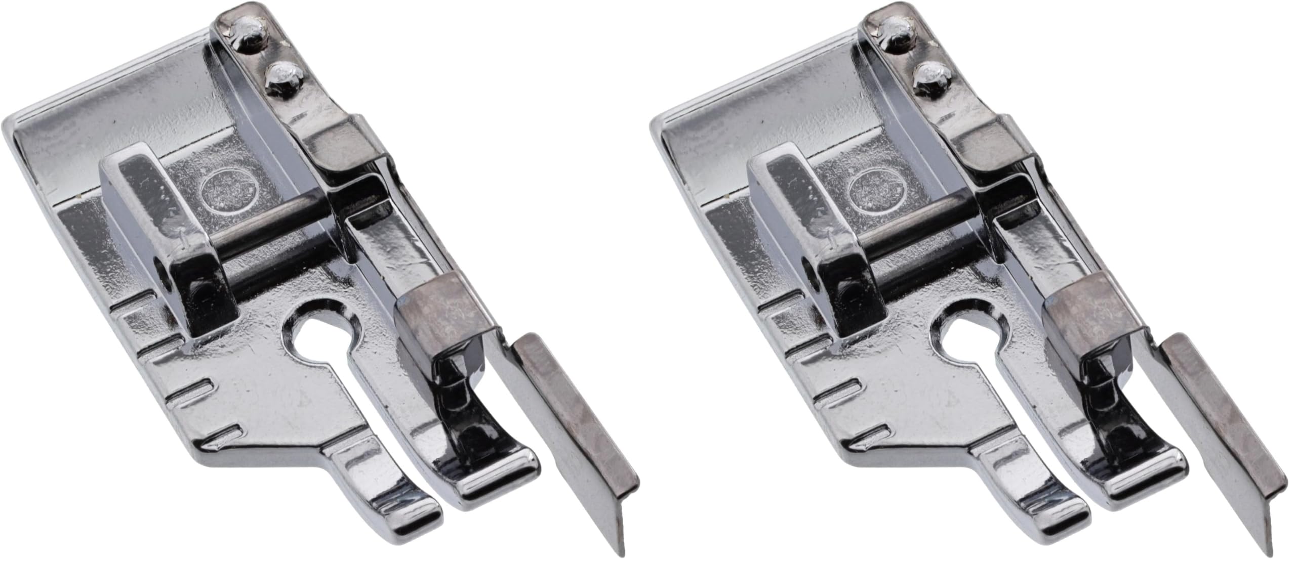 1/4 inch Snap on Foot w/Guide | Fits Low Shank Sewing Machines - Babylock, Brother, Janome, Singer, and More | Quarter Inch Foot for Patchwork, Quilting, and Piecing (Pack of 2)