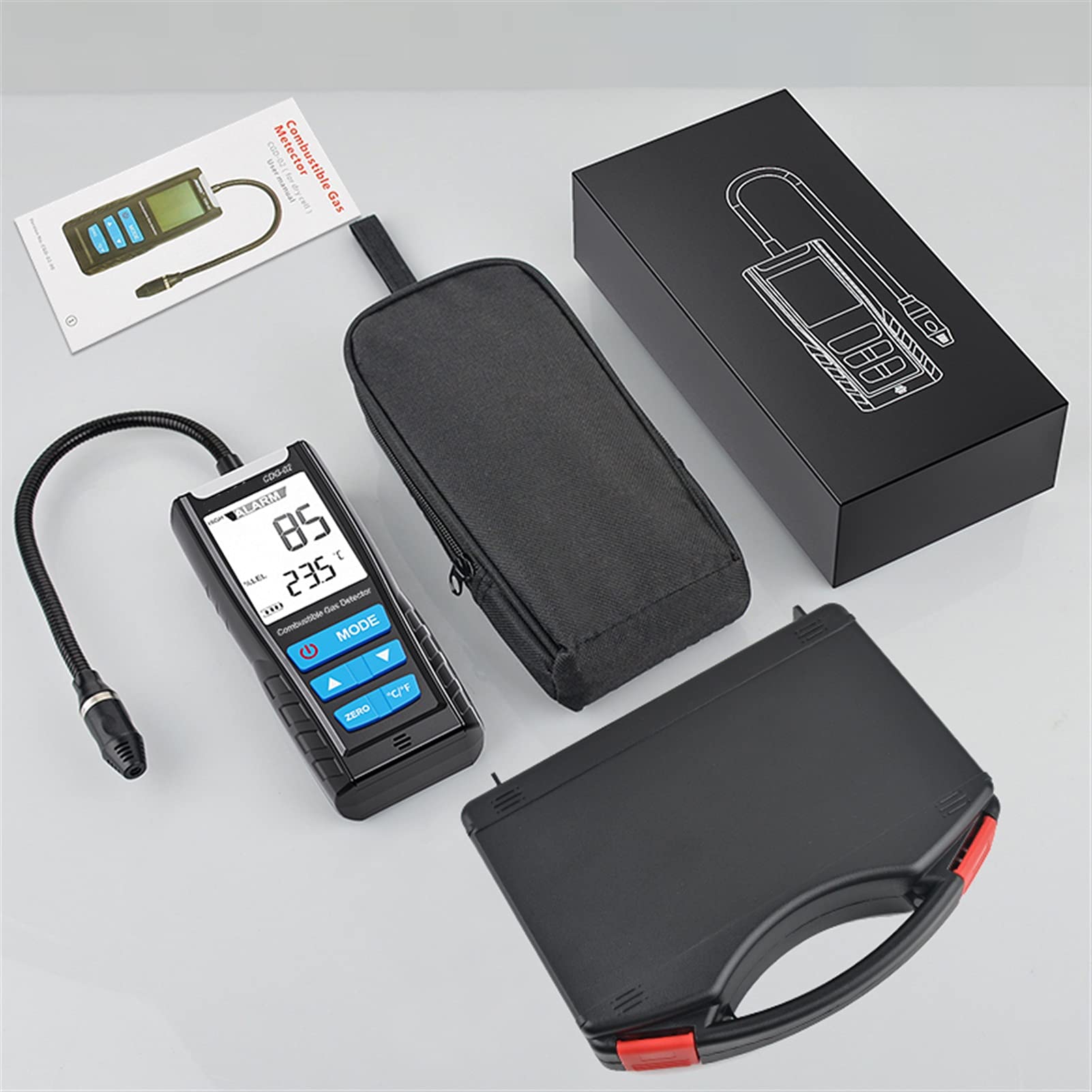 Detector de Gas Lcd Analizador de gas detector combustible medidor monóxido carbono portátil CO Probador monitor fugas(CGD02A)