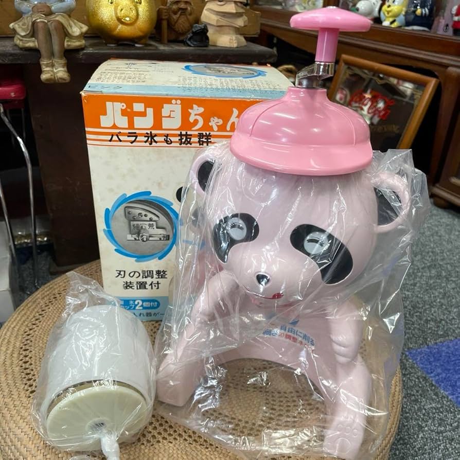 80sヴィンテージ*高橋ライト工業所*古いパンダ 型のかき氷機*氷削機*レトロ VINTAGE ≫80sヴィンテージ*高橋ライト工業所*古いパンダ 型の