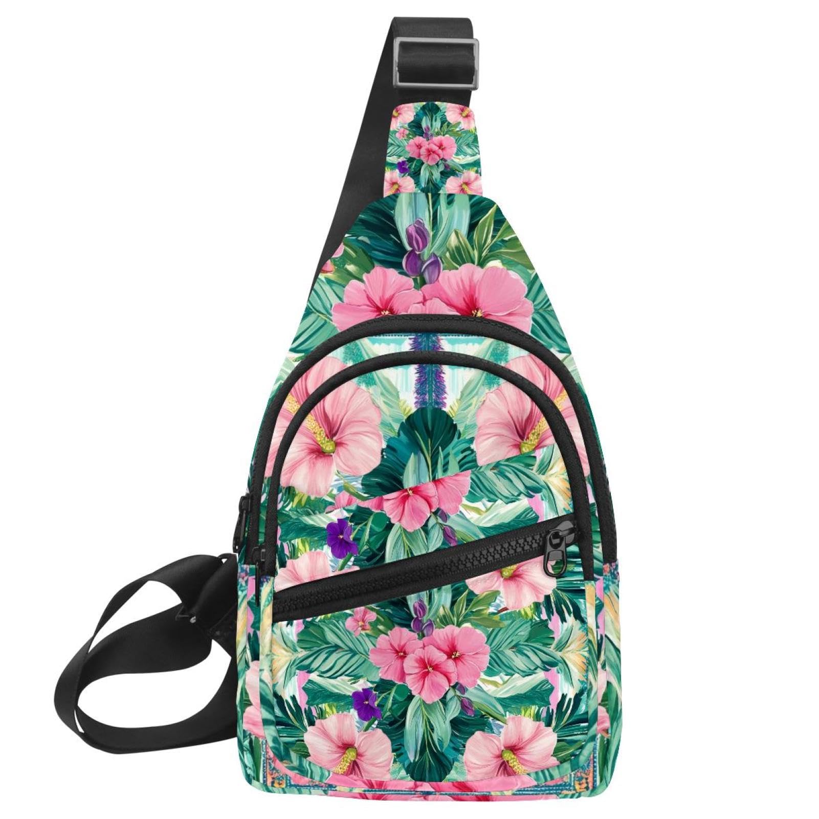 Riñonera cruzada con correa ajustable y estampado floral mandala 7