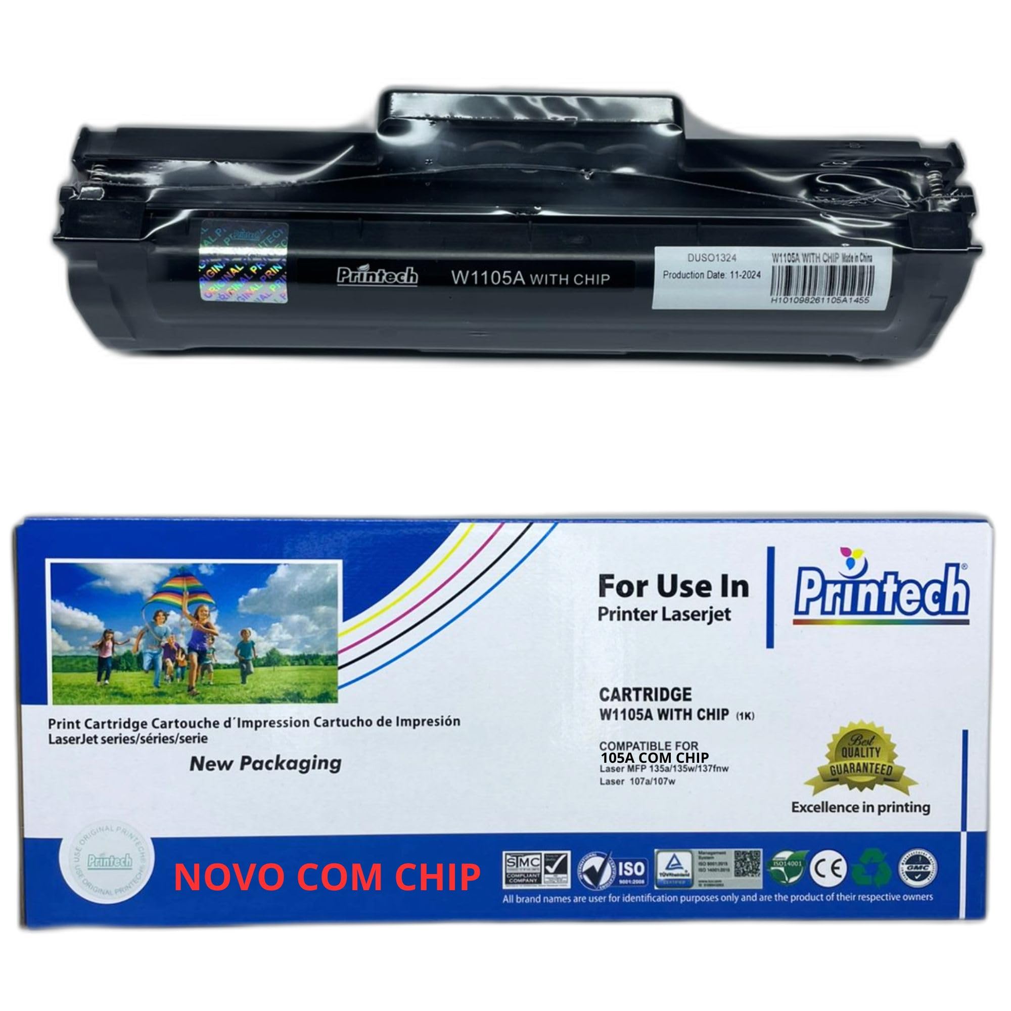 106A W1106A Toner Cartridge Compatible for HP Laser 107A 107W MFP 135A 135W 137FNW Printers High Yield Replacement Refill Toner Cartridges Multicolor (with Chip),Black ×2