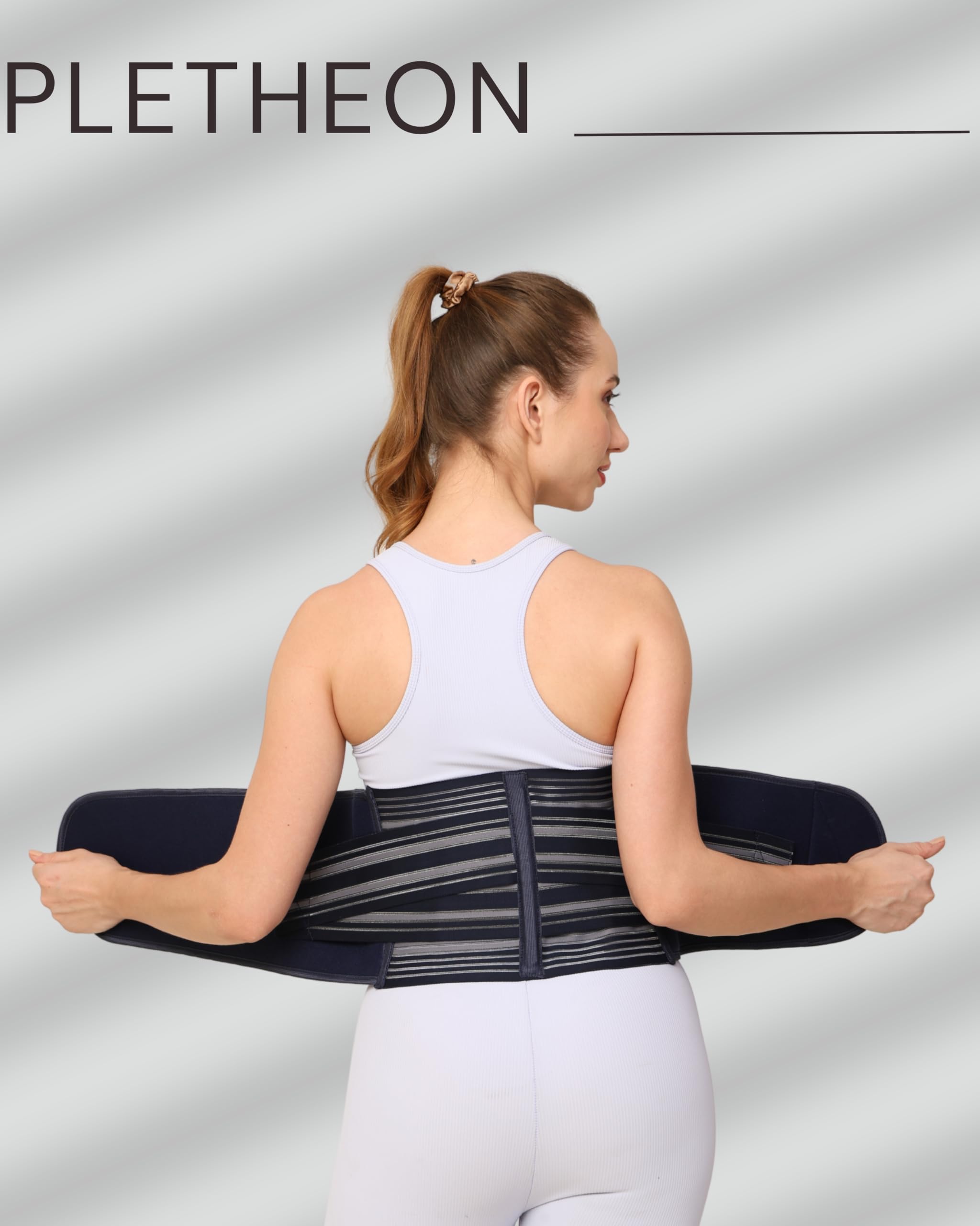 PLETHEON Neoprene 3-in-1 Postpartum Abdominal Belt For Women Belly, Waist & Pelvis Support | Post Pregnancy Recovery Belt | Maternity Tummy Wrap For Slimming & Back Pain Relief (Single Blue) - Image 4 thumbnail