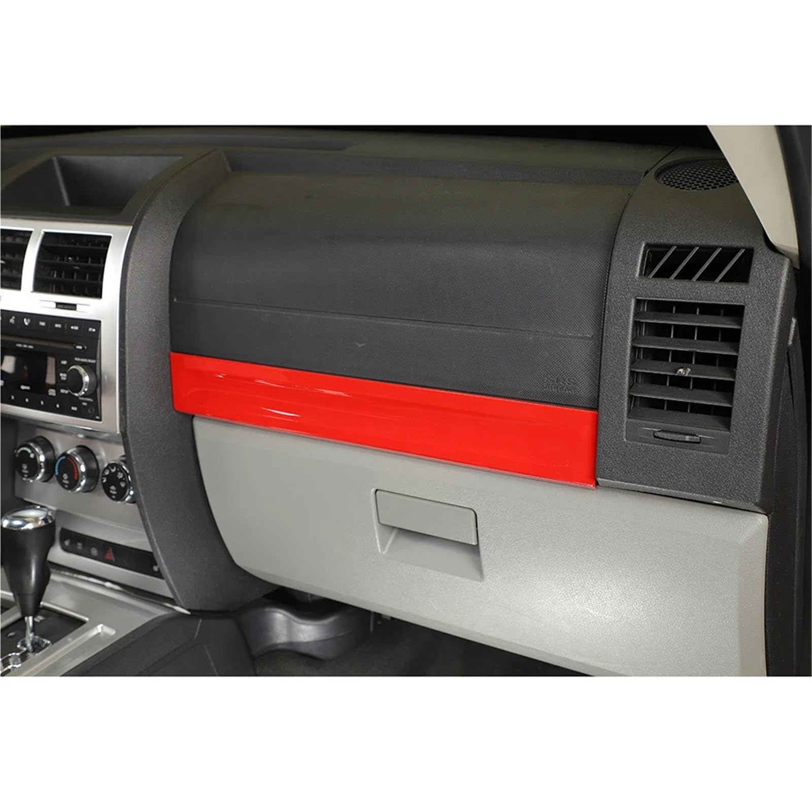 Konsola Środkowa Pasuje do Dodge'a Pasuje do Nitro 2007-2012 Deska rozdzielcza samochodu Konsola środkowa Paski dekoracyjne Wykończenie Stylizacja wnętrza(ABS 3PCS)