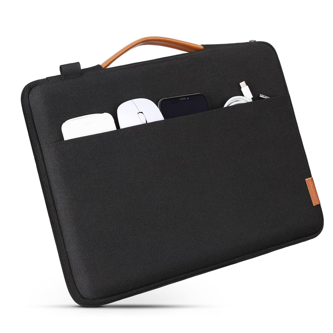 DOMISO 17,3 pollici Laptop Bag Cover Impermeabile Antiurto Notebook Sleeve Custodia Borsa a Tracolla Protettiva per HP Pavilion 17,3 pollici HP Envy 17/HP 17/MSI/Lenovo IdeaPad 321, Nero