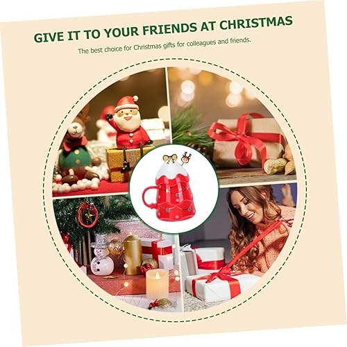 Miniatura 3 de BESTOYARD 2 juegos de tazas de Navidad retro Latte Cup Cartoon Holiday Cup Retro Ceramic Mug Christmas Drink Cup Christmas Mug Christmas Mug with