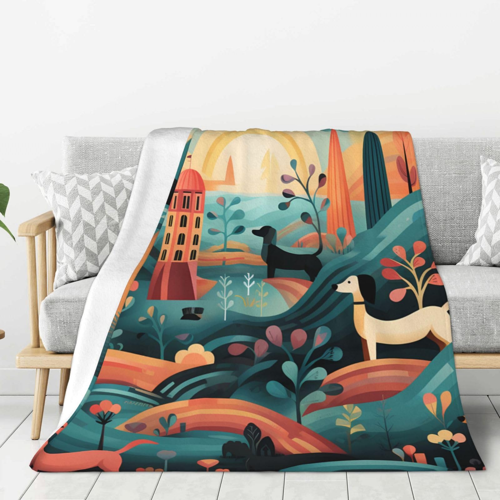 Couverture flanelle legere pour des soirees cocooning sur le canape